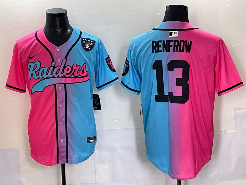 Men 2025 Oakland Raiders #13 Renfrow Blue pink Nike Limited NFL Jersey 007->oakland raiders->NFL Jersey